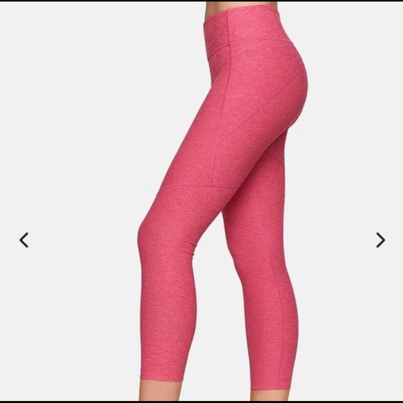Outdoor Voices 3/4 Warm Up Leggings in Pink - Picture 2 of 4
